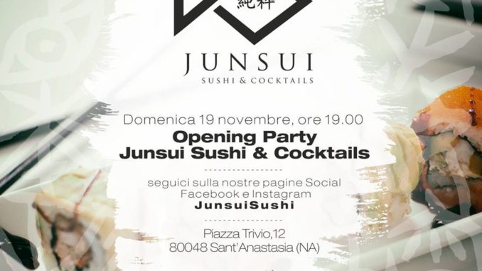 Junsui sushi & cocktails - Locandina inaugurazione