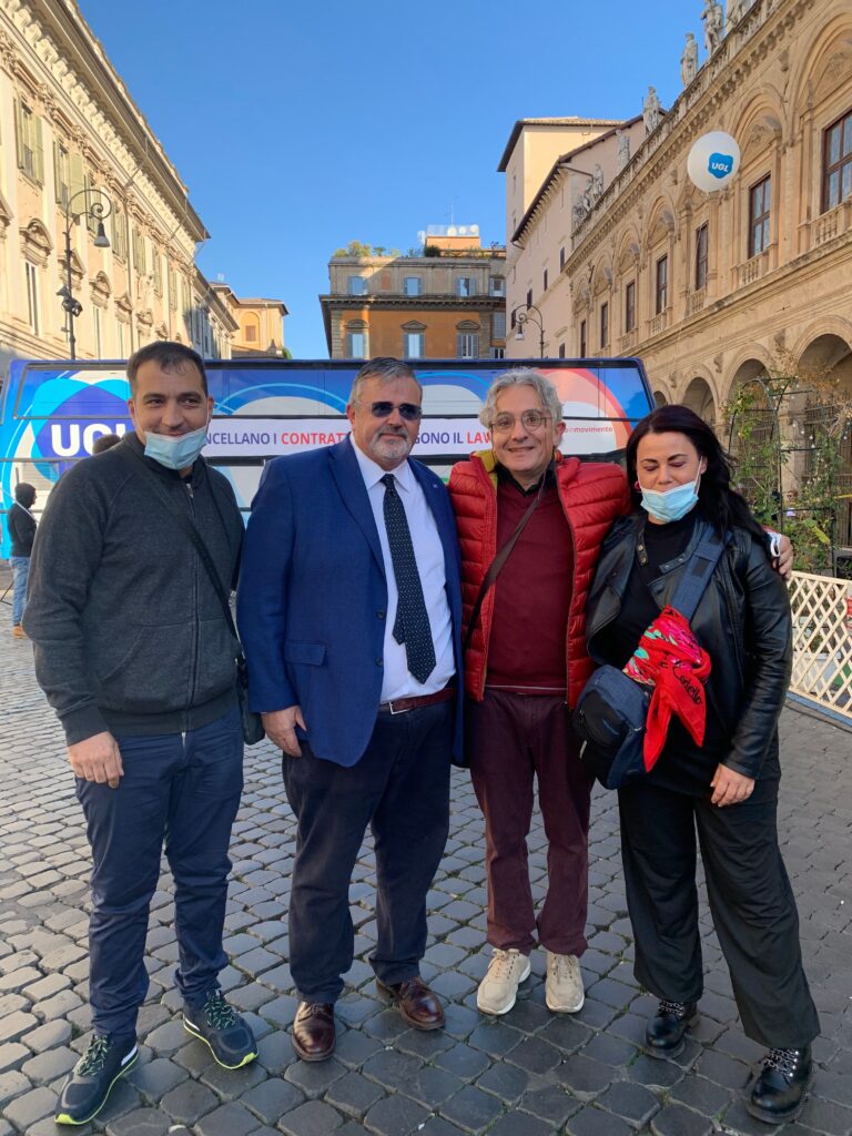 La Ugl Caserta manifesta nella capitale: Stop violenza e giù le mani dai contratti