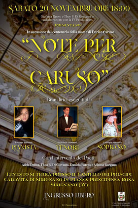 SIRIGNANO. Note per Caruso, larte della lirica e della poesia al Castello Caravita