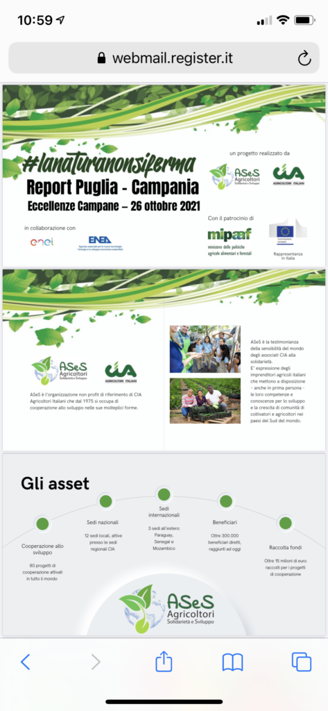 L’agricoltura al centro del rilancio economico e sociale delle aree interne. A Napoli l’evento #lanaturanonsiferma promosso da Ases, Enel, Enea e Cia Campania