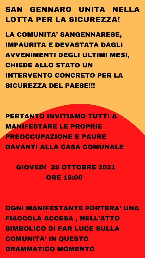 Furti a San Gennaro Vesuviano: la comunità scende in piazza e reclama l’intervento dell’Esercito