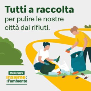 A Paestum fanno tappa “Le giornate insieme a te per l’ambiente” di McDonald’s   Domani martedì 26 ottobre ore 11 Biblioteca Erica   Capaccio Paestum (SA)