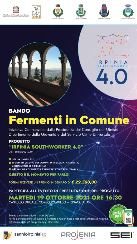 ALTA IRPINIA. Al via la prima tappa della road map di Irpinia Southworker 4.0 ALTA IRPINIA. Al via la prima tappa della road map di Irpinia Southworker 4.0
