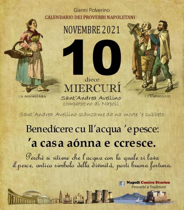 O PRUVERBIO D O JUORNO. Mercoledì 10 novembre 2021