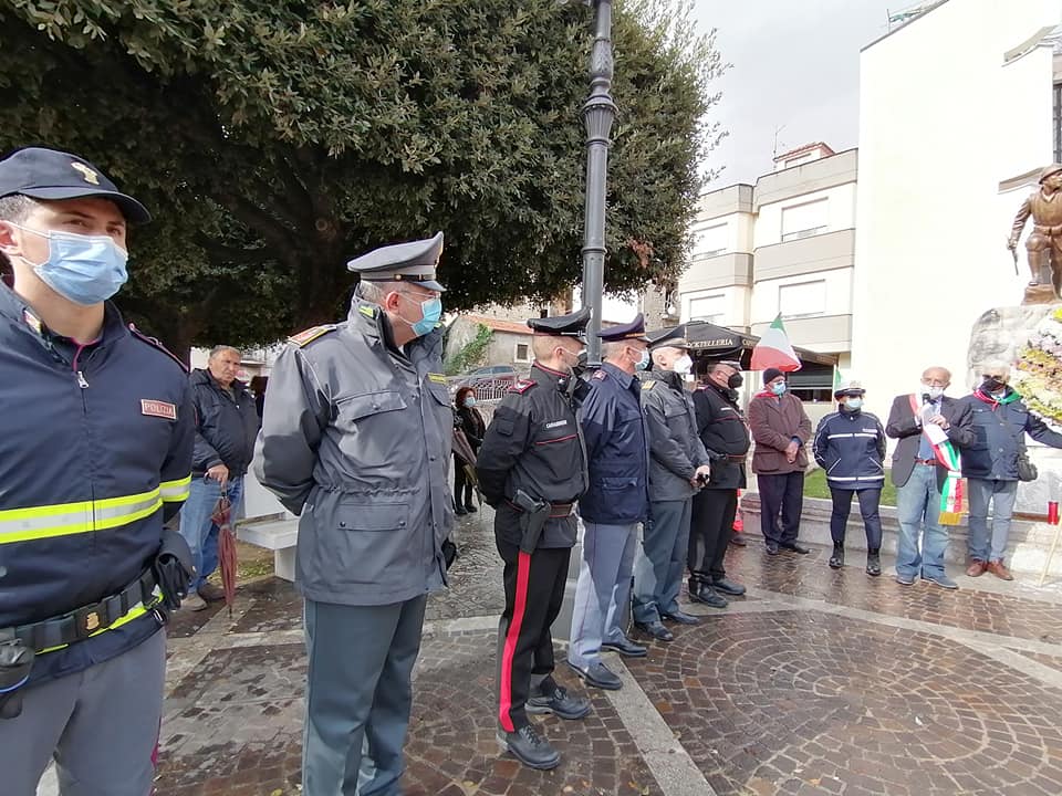 GROTTAMINARDA. 4 novembre 2021: celebrazioni milite ignoto, unità nazionale e forze armate.