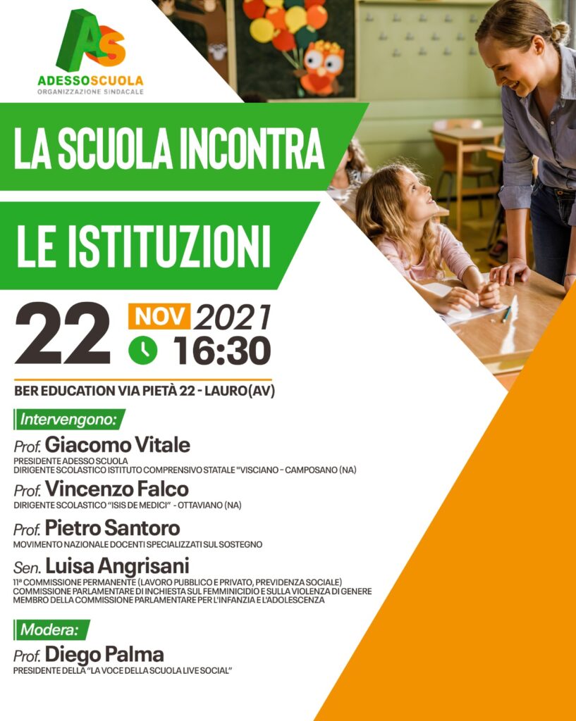 LAURO. “La scuola incontra le istituzioni”,  ospite la Senatrice Luisa Angrisani