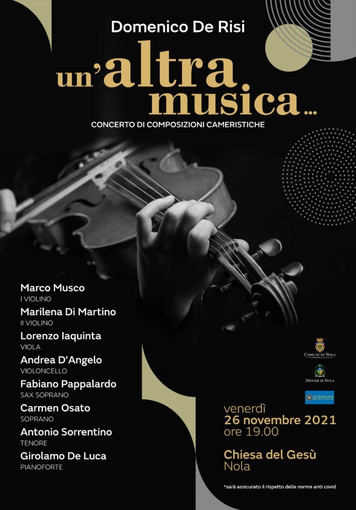 Venerdì a Nola, il concerto di composizioni cameristiche del Maestro Domenico De Risi