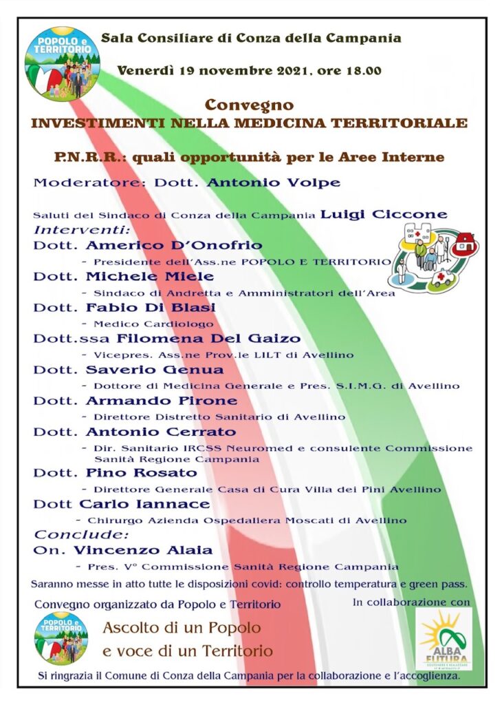 CAPOSELE (AV). L’Associazione politico  culturale “Popolo e Territorio”,  promuovere un nuovo incontro dibattito sulla Sanità.