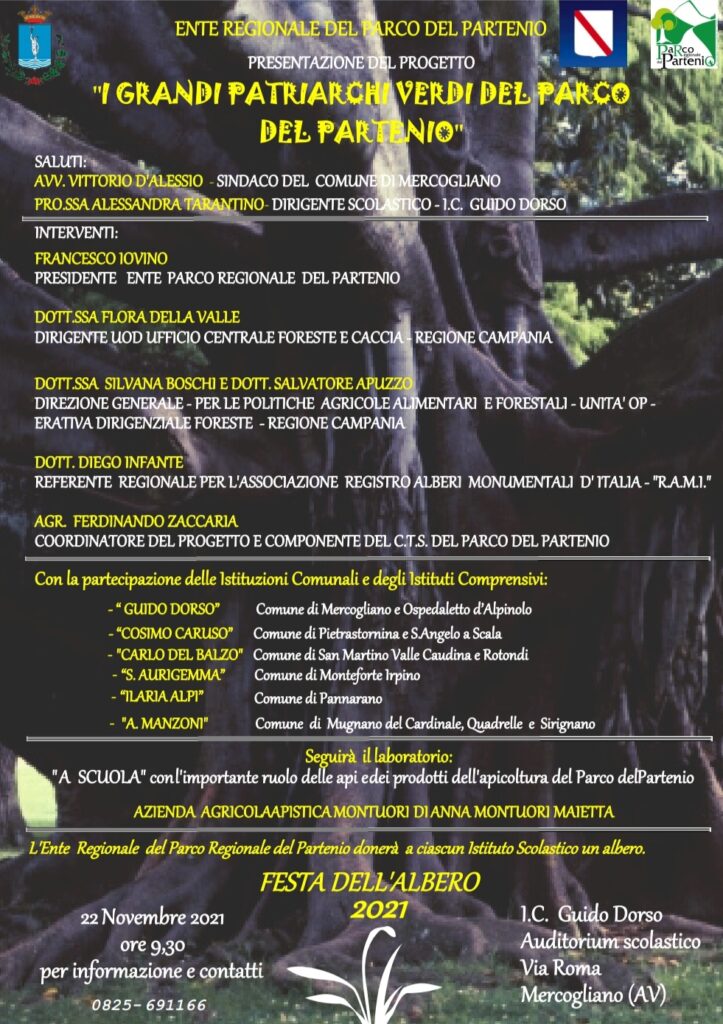 MERCOGLIANO. All’IC Mercogliano Presentazione del Progetto i grandi patriarchi verdi del parco del Partenio