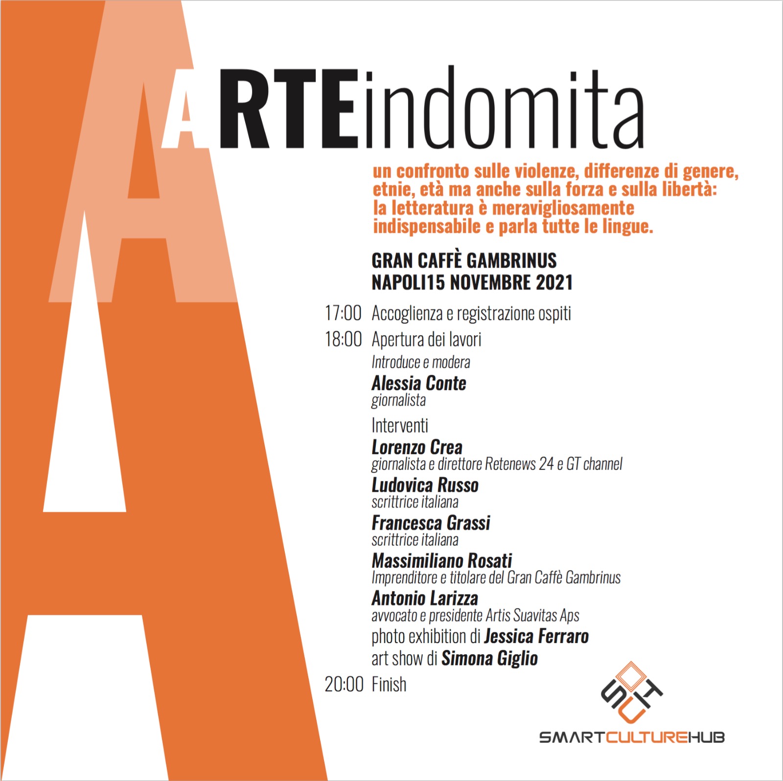 NAPOLI. Arte indomita, domani un confronto sulle violenze, differenze di genere, etnie, età ma anche sulla forza e sulla libertà NAPOLI. Arte indomita, domani un confronto sulle violenze, differenze di genere, etnie, età ma anche sulla forza e sulla libertà