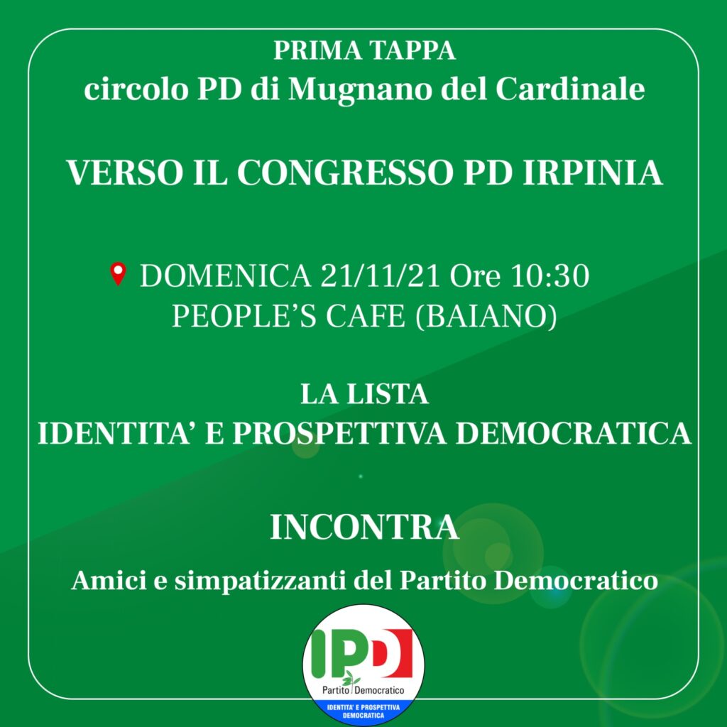 MUGNANO DEL CARDINALE. Il Circolo Pd incontra i tesserati in vista del congresso provinciale