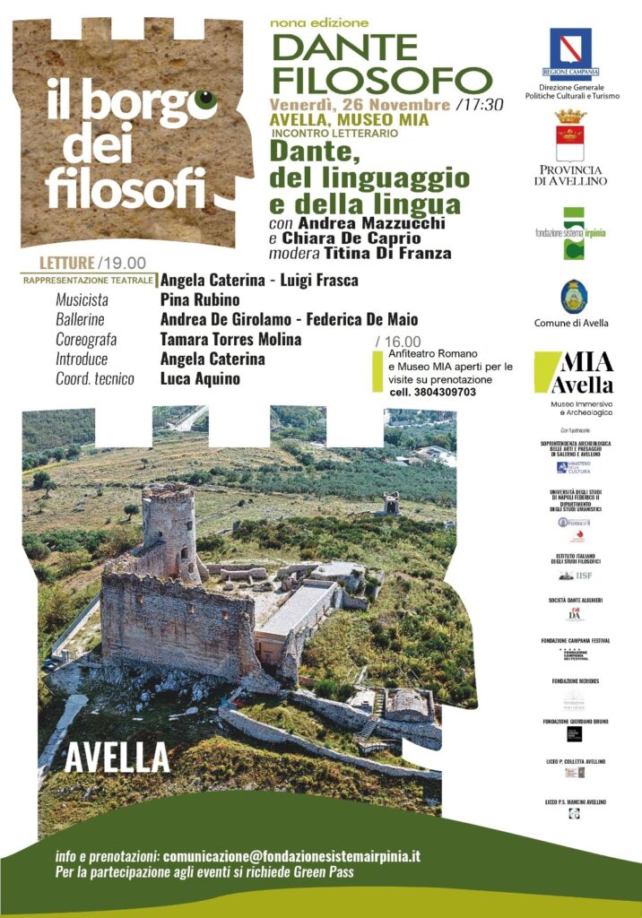 AVELLA. Il Borgo dei Filosofi fa tappa al Museo Mia per l’undicesimo appuntamento, dal titolo ,     .