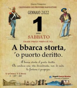 O PRUVERBIO D O JUORNO. Sabato 1 gennaio 2022.