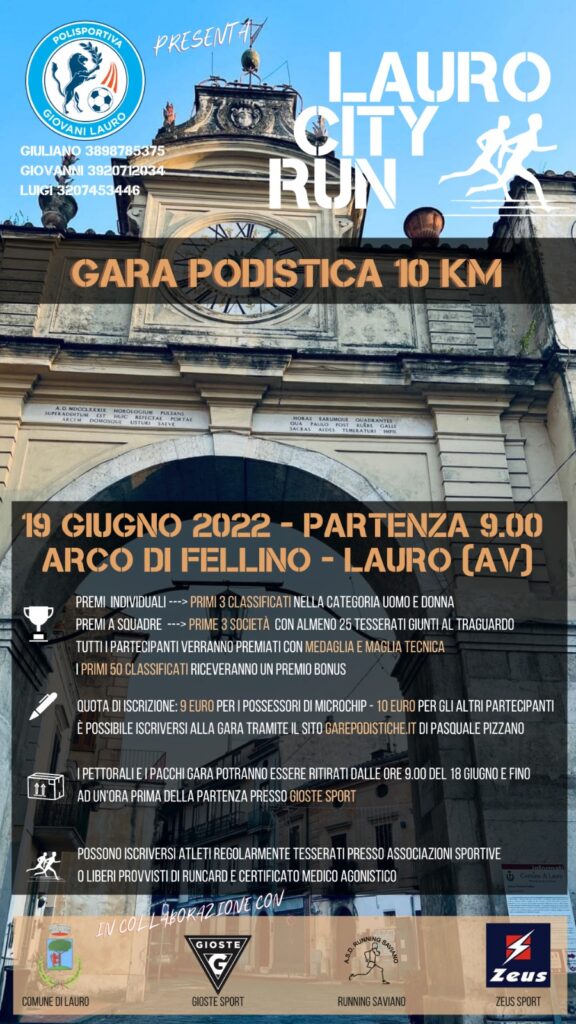Lauro   Gara podistica il 19 giugno