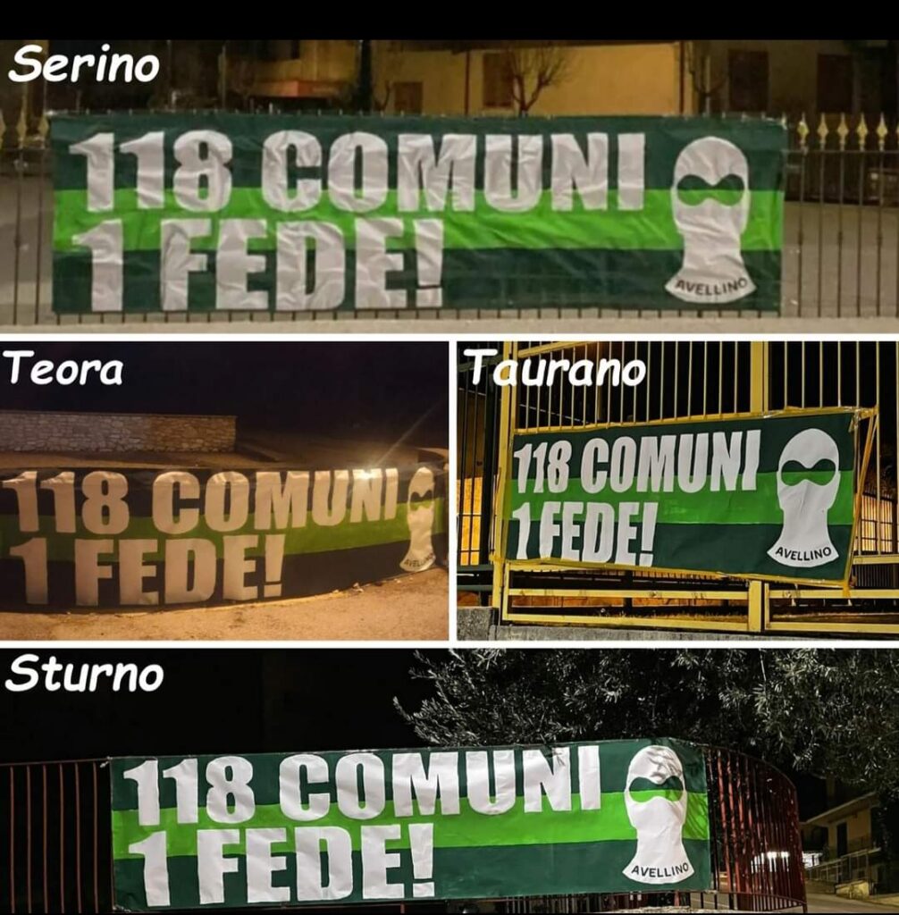 Striscioni in tutta la provincia per sostenere lAvellino: 118 comuni...1 fede!!