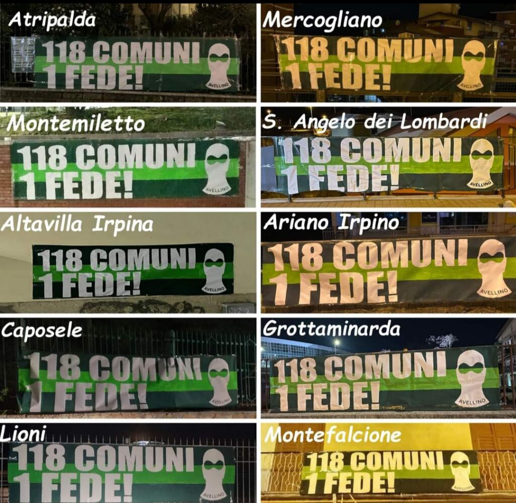 Striscioni in tutta la provincia per sostenere lAvellino: 118 comuni...1 fede!!