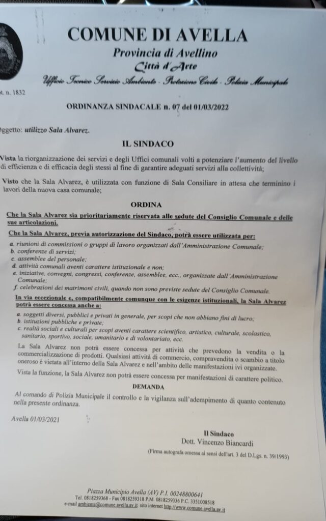 AVELLA. Antonio Vecchione: La politica  in “salsa” avellana