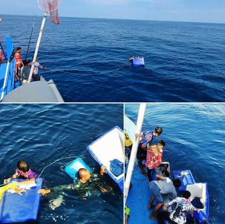 Ritrovati naufraghi in mezzo alloceano aggrappati ad un frigo Ritrovati naufraghi in mezzo alloceano aggrappati ad un frigo