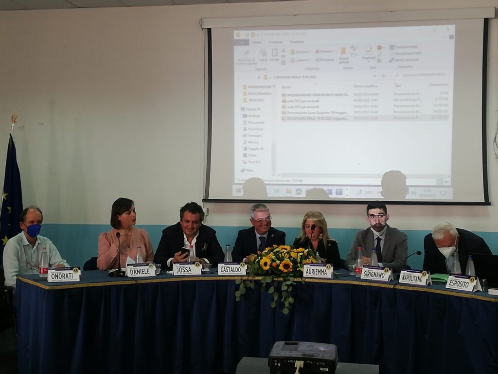 NOLA. Lions Club Nola Ottaviano Augusto  e linquinamento da polveri sottili, convegno in partnership con la Camera Civile di Nola.