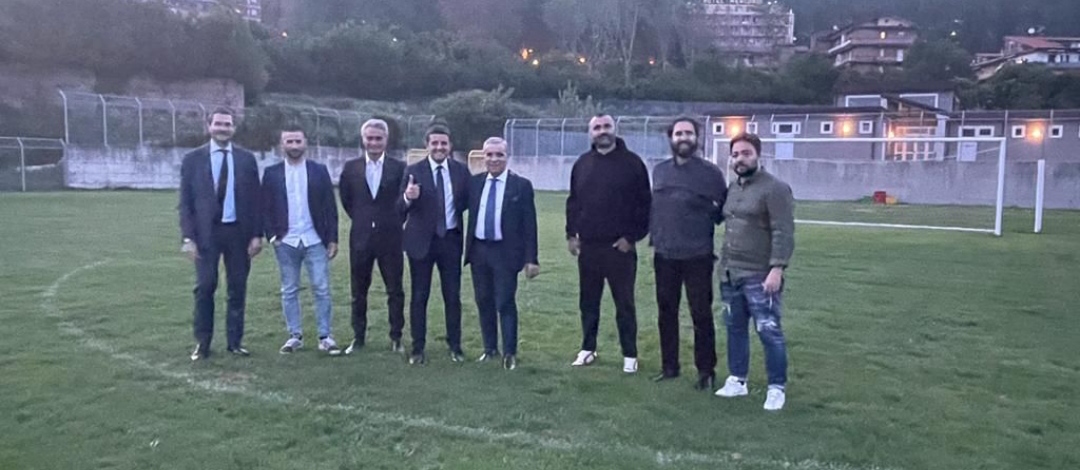 U.S. Avellino. Delegazione della società al campo sportivo di Mercogliano in vista del ritiro estivo.