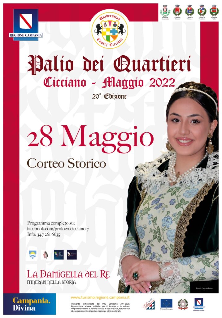 Al via il progetto “La Damigella del Re – Itinerari nella storia Primo evento a Cicciano il 28 maggio. Dal 3 al 5 giugno appuntamento a Roccarainola.