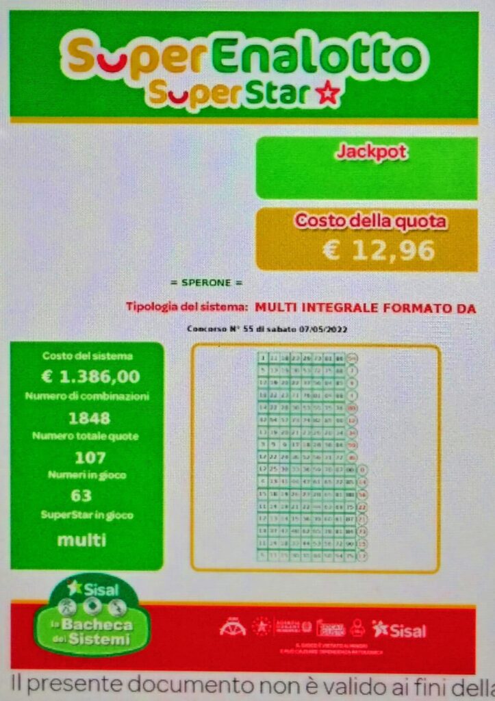 Torna la caccia al 6 super milionario del SuperEnalotto che oggi vale 200 milioni. Torna la caccia al 6 super milionario del SuperEnalotto che oggi vale 200 milioni.