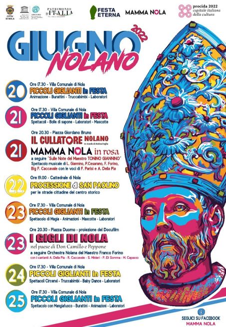 Nola, giugno nolano: presentati gli eventi dellassociazione FESTA ETERNA nel segno di Procida capitale della cultura Nola, giugno nolano: presentati gli eventi dellassociazione FESTA ETERNA nel segno di Procida capitale della cultura