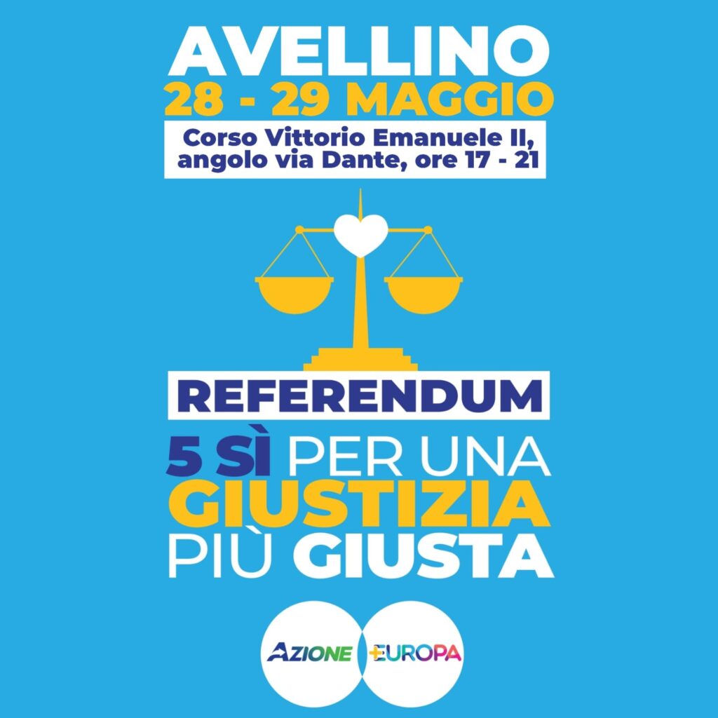 AVELLINO. Appello al voto Referendum 2022 da parte del comitato provinciale di Azione AVELLINO. Appello al voto Referendum 2022 da parte del comitato provinciale di Azione