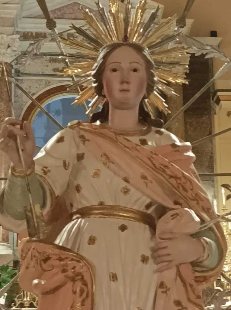 Mugnano  Preparata la Statua di Santa Filomena per lintronizzazione di domani
