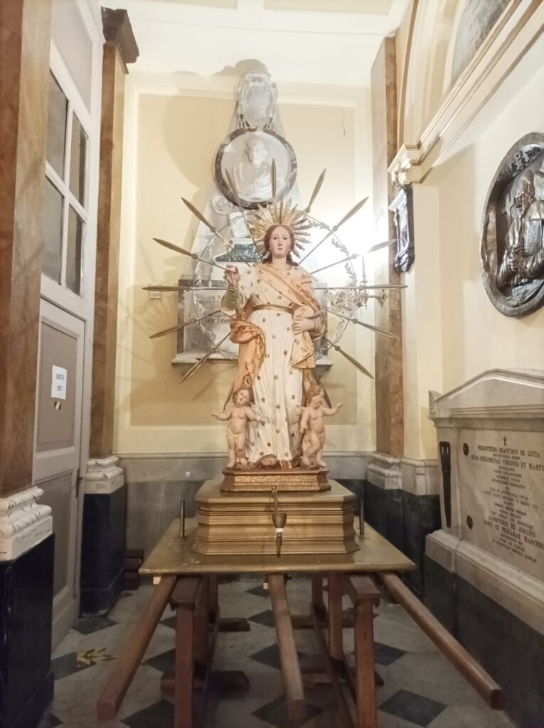 Mugnano  Preparata la Statua di Santa Filomena per lintronizzazione di domani