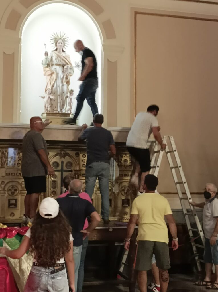 Mugnano  Preparata la Statua di Santa Filomena per lintronizzazione di domani