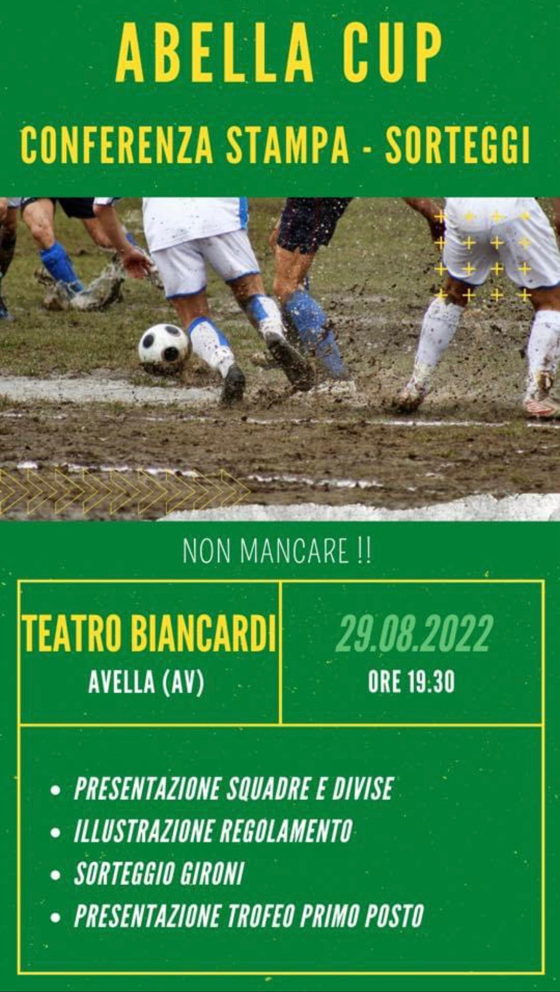 AVELLA. Abella Cup, lunedì 29 agosto la conferenza stampa di presentazione, proseguono i lavori. AVELLA. Abella Cup, lunedì 29 agosto la conferenza stampa di presentazione, proseguono i lavori.