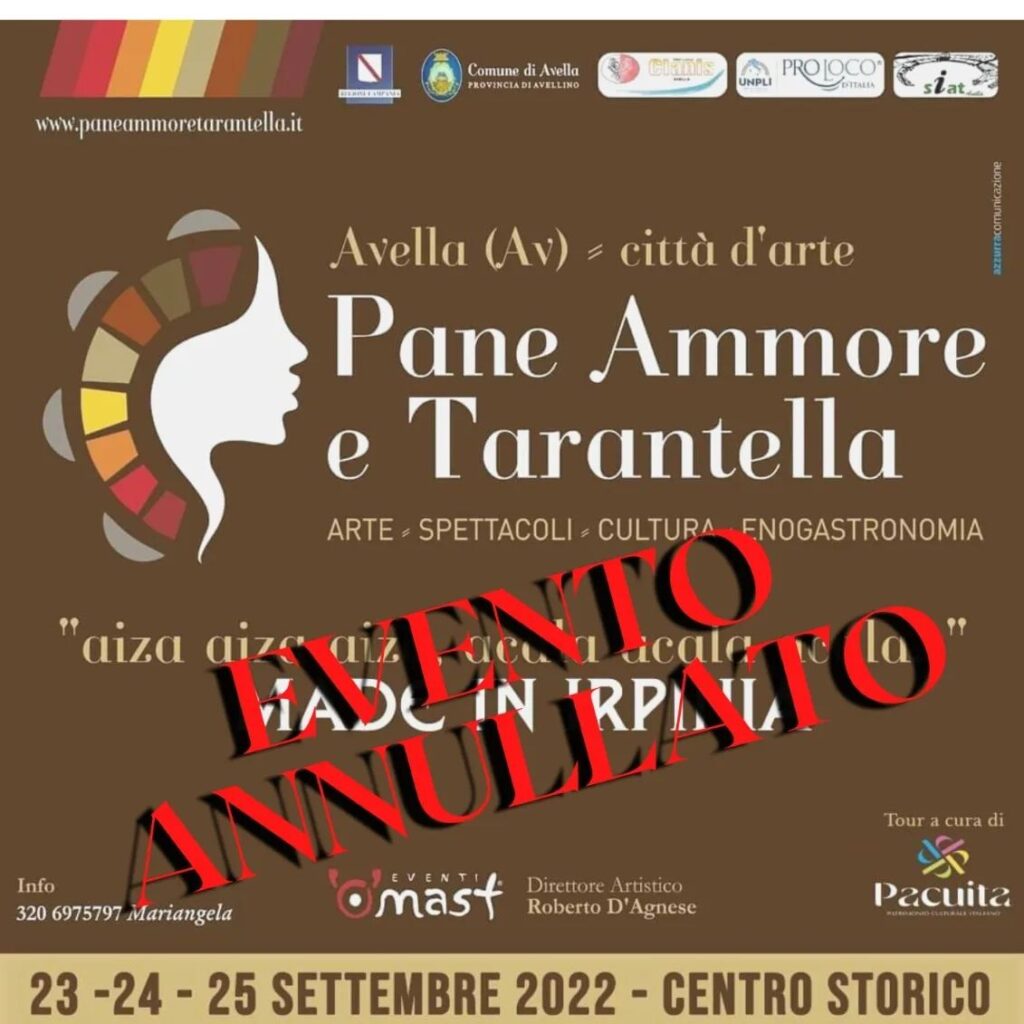 AVELLA. Levento Pane ammore e tarantella annullato. I motivi della cancellazione della manifestazione