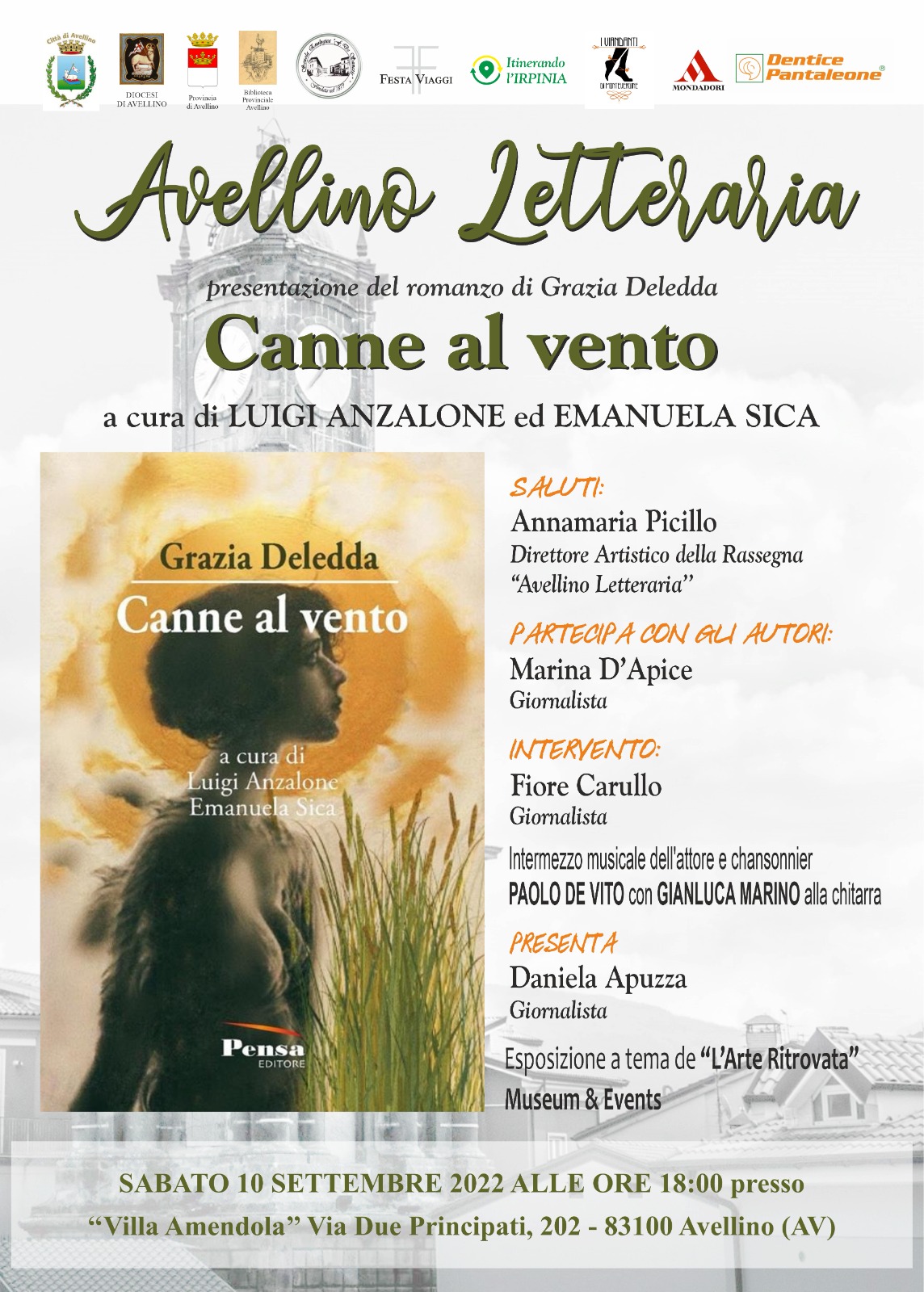 “Avellino Letteraria” presenta il romanzo di Grazia Deledda  “Canne al vento”