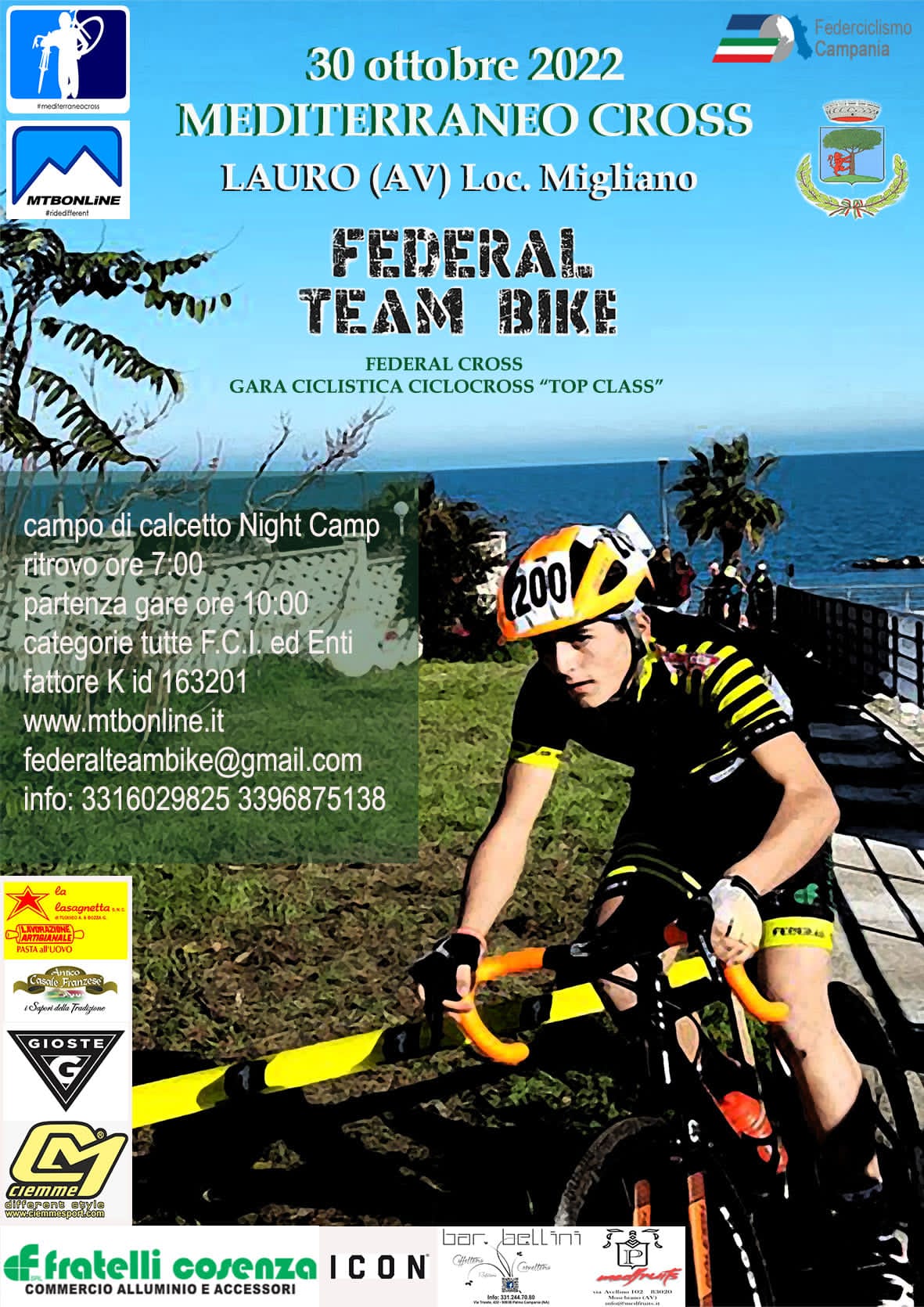 A Lauro pronto a sbarcare lo spettacolo del ciclocross con il Trofeo Federal Cross A Lauro pronto a sbarcare lo spettacolo del ciclocross con il Trofeo Federal Cross