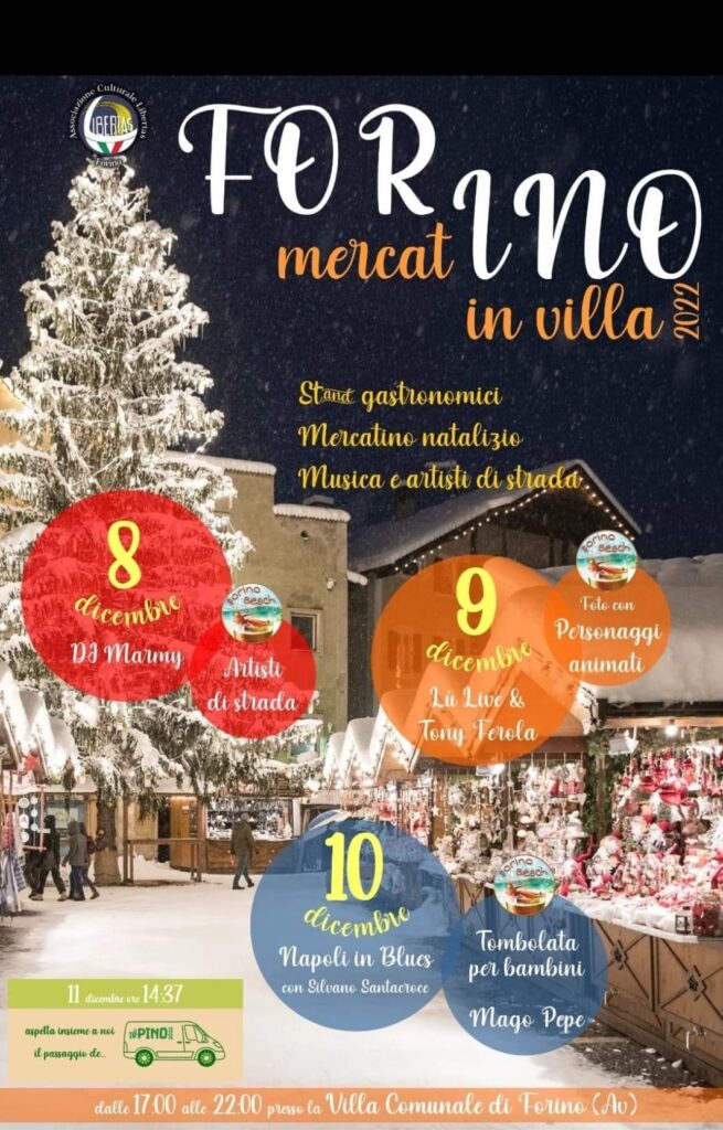 Forino (Av): Entra nel vivo il Natale forinese grazie ai Magnifici Mercatini Natalizi. Ecco la Seconda Edizione di FORMERCATINO Forino (Av): Entra nel vivo il Natale forinese grazie ai Magnifici Mercatini Natalizi. Ecco la Seconda Edizione di FORMERCATINO
