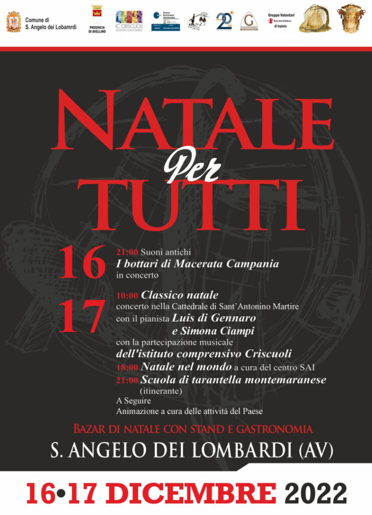 Natale per Tutti a SantAngelo dei Lombardi dai Bottari di Macerata Campania al Bazar di Natale