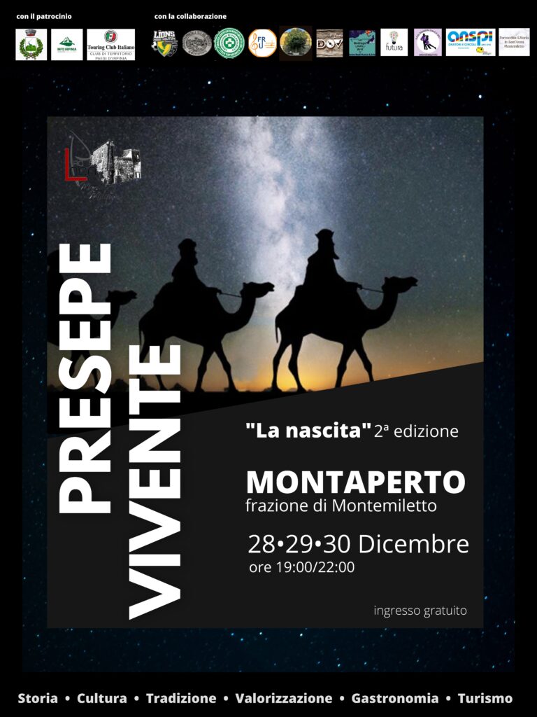 A Montemiletto (AV) arriva la seconda edizione Presepe Vivente La Nascita