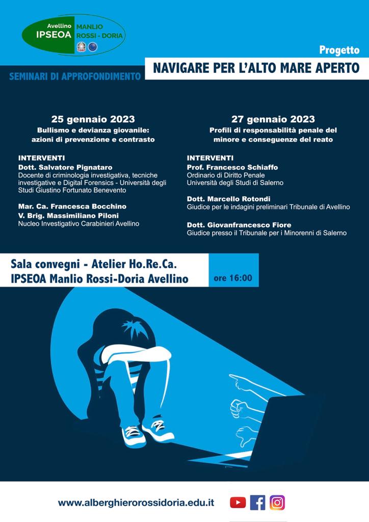 AVELLINO. BULLISMO E CYBERBULISMO: CONVEGNI AL ROSSI DORIA AVELLINO. BULLISMO E CYBERBULISMO: CONVEGNI AL ROSSI DORIA