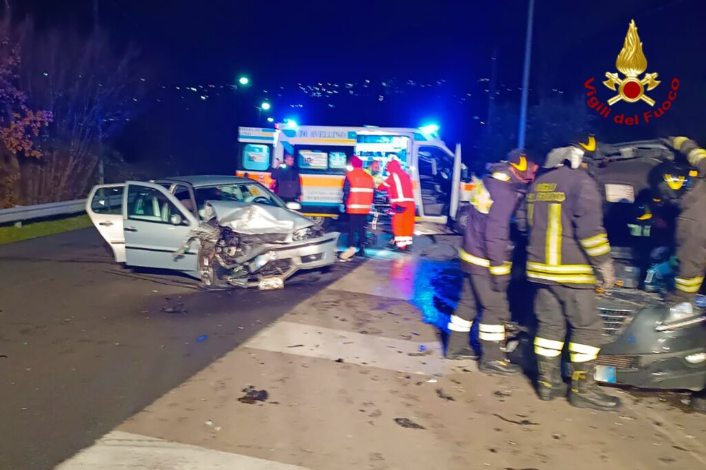MONTEMILETTO. Violento incidente tra due veicoli, 4 persone in ospedale