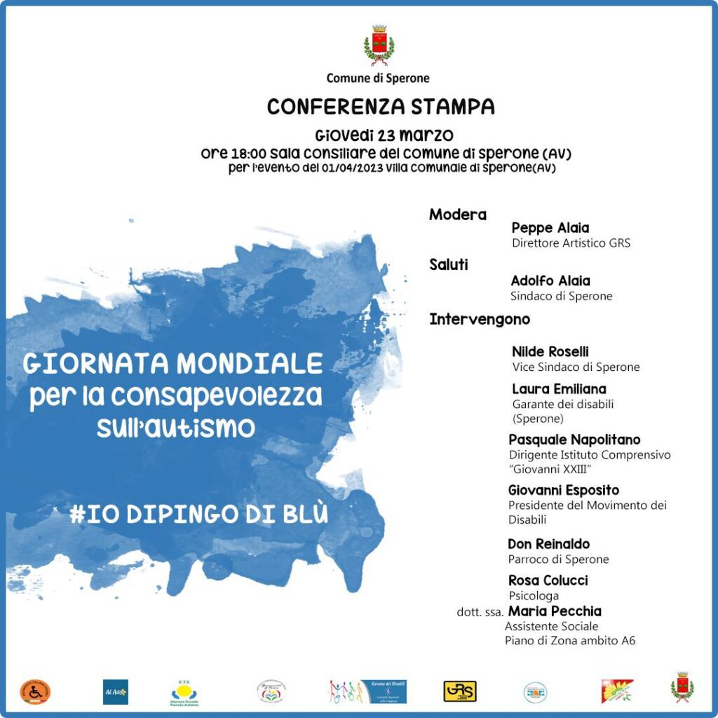 SPERONE. Giornata Mondiale per la consapevolezza sullautismo, alle 18 appuntamento nella sala consiliare in vista dellevento in programma in paese il 1 aprile SPERONE. Giornata Mondiale per la consapevolezza sullautismo, alle 18 appuntamento nella sala consiliare in vista dellevento in programma in paese il 1 aprile