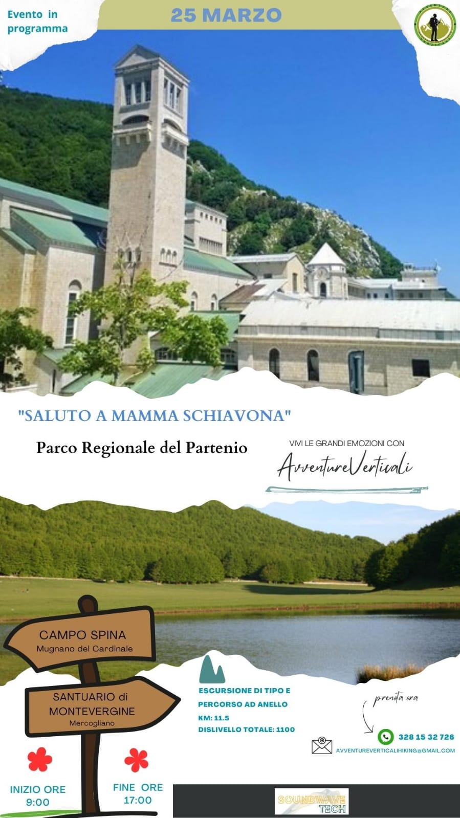 MUGNANO DEL CARDINALE. Avventure verticali presenta il Saluto a Mamma Schiavona, un escursione nel Parco del Partenio MUGNANO DEL CARDINALE. Avventure verticali presenta il Saluto a Mamma Schiavona, un escursione nel Parco del Partenio