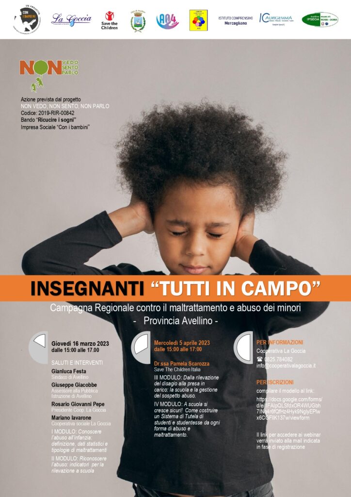 NON VEDO, NON SENTO, NON PARLO. Primo incontro formativo per docenti di Avellino