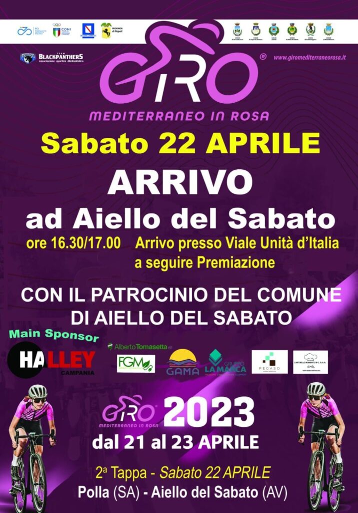 Aiello del Sabato (Av) è pronta ad ospitare la seconda tappa darrivo del Giro del Mediterraneo in Rosa.