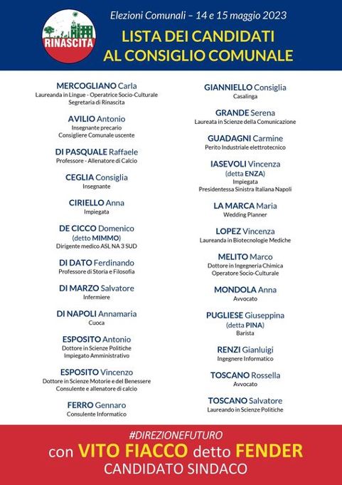 POMIGLIANO DARCO. Il candidato a sindaco Vito Fiacco detto Fender apre la campagna elettorale POMIGLIANO DARCO. Il candidato a sindaco Vito Fiacco detto Fender apre la campagna elettorale