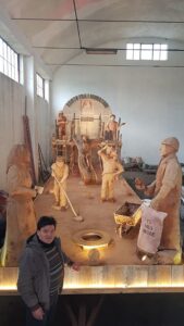 CICCIANO. Cristo fra i muratori: carro allegorico dedicato alla Sicurezza sul Lavoro Presentato da “Comitato carro Artigiani”