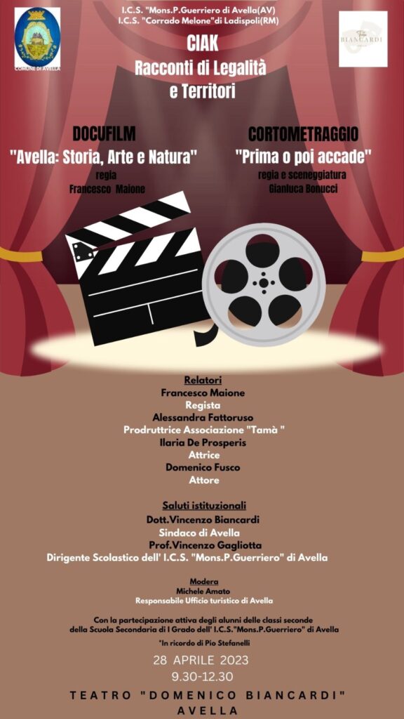 Ciak, racconti di legalità e territori: ragazzi protagonisti ad Avella città d’arte Ciak, racconti di legalità e territori: ragazzi protagonisti ad Avella città d’arte