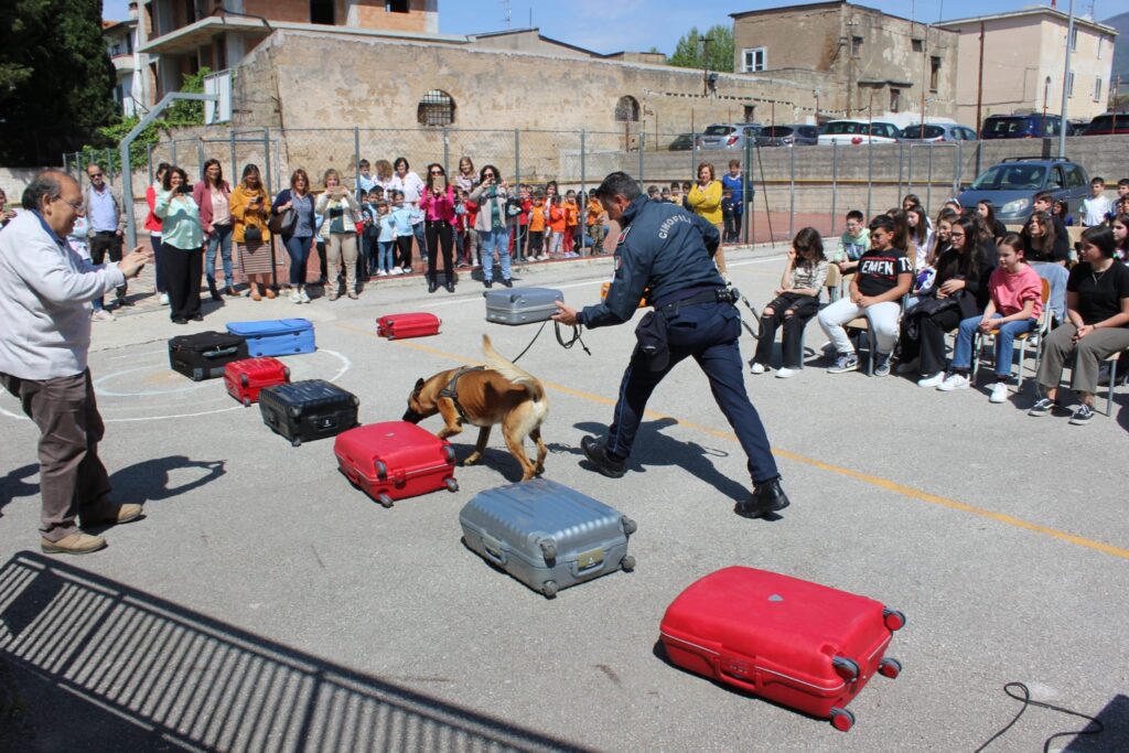 SPERONE. Gli alunni della scuola secondaria incontrano le unità cinofile della Polizia Penitenziaria. Foto e video