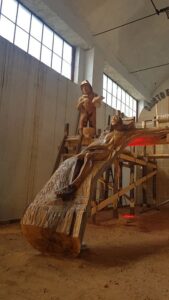 CICCIANO. Cristo fra i muratori: carro allegorico dedicato alla Sicurezza sul Lavoro Presentato da “Comitato carro Artigiani”