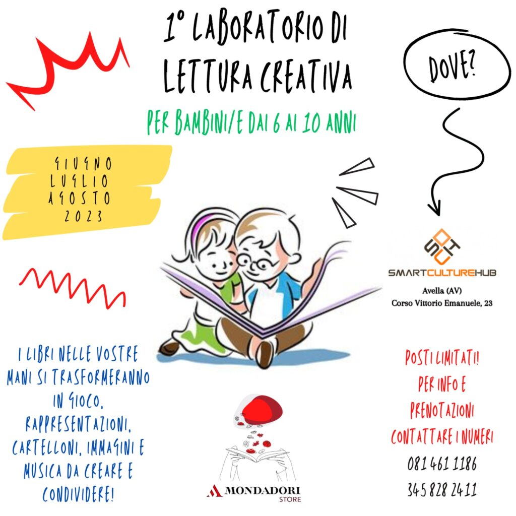 AVELLA. Presso il CultureHub della Mondadori di Avella, prenderanno il via i nuovi laboratori didattici di lettura creativa e condivisa
